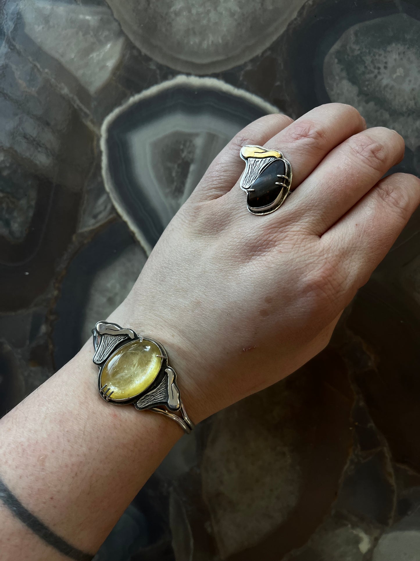 Chanterelle Cuff with Muscovite