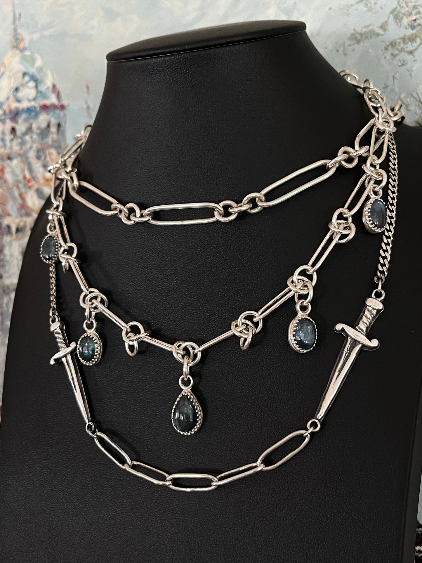 Chain Necklace with Daggers