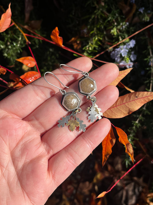 Sapphire Autumnal Earrings