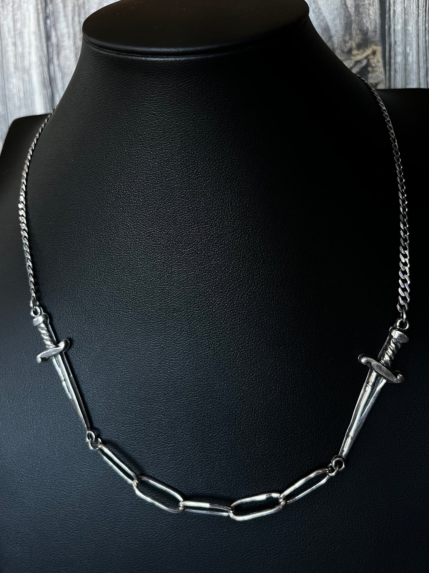 Chain Necklace with Daggers