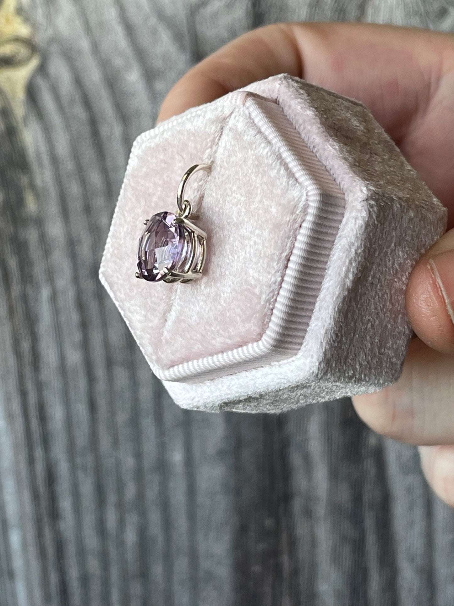 Pink Amethyst Charm