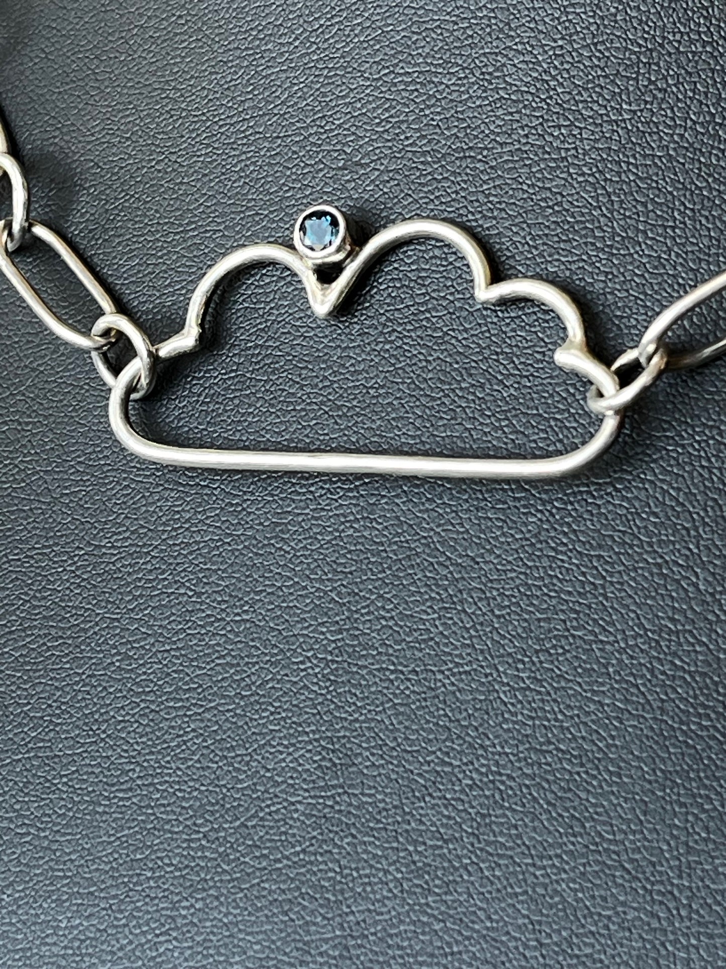 Cloud Chain Necklace with Topaz