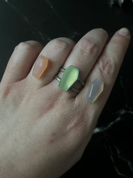 Pastel Coffin Rings - made to order